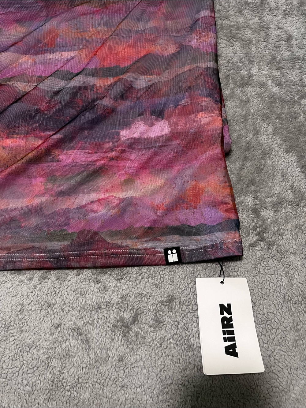 SHEIN AiiRz Pink and Purple Watercolor Mock Neck Maxi Dress - Picture 6 of 6